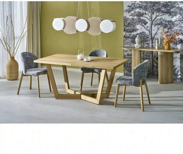 Masa extensibila MASSIVE 3, stejar natural, PAL furniruit/lemn, 160/25