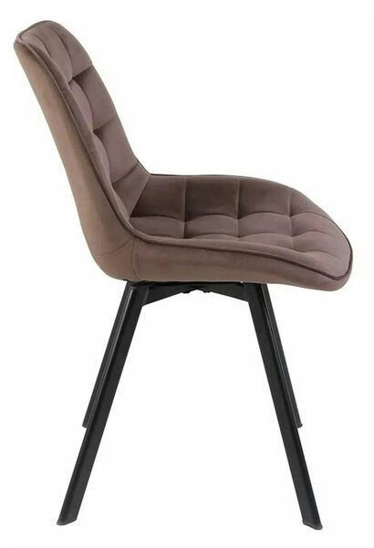 Scaun MONTI, cappuccino - Bluvel 38, stofa catifelata/metal, 51x60x88
