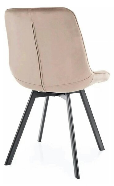 Scaun MONTI, bej inchis - Bluvel 40, stofa catifelata/metal, 51x60x88