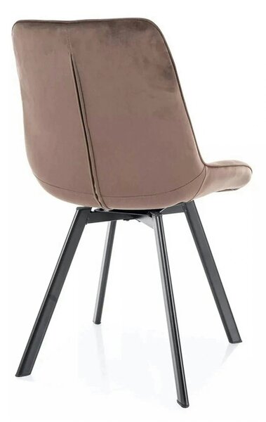 Scaun MONTI, cappuccino - Bluvel 38, stofa catifelata/metal, 51x60x88