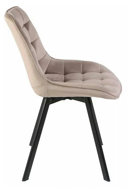 Scaun MONTI, bej inchis - Bluvel 40, stofa catifelata/metal, 51x60x88