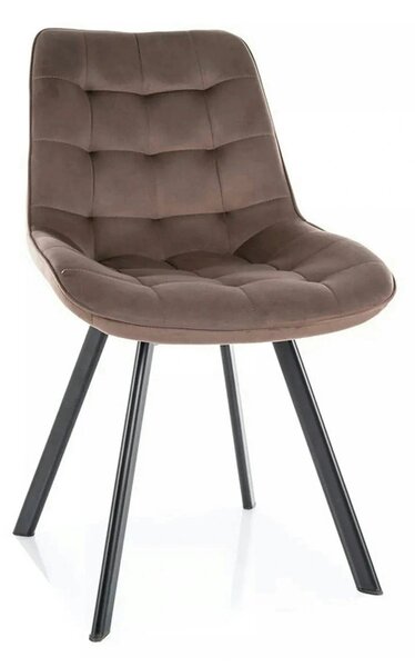 Scaun MONTI, cappuccino - Bluvel 38, stofa catifelata/metal, 51x60x88