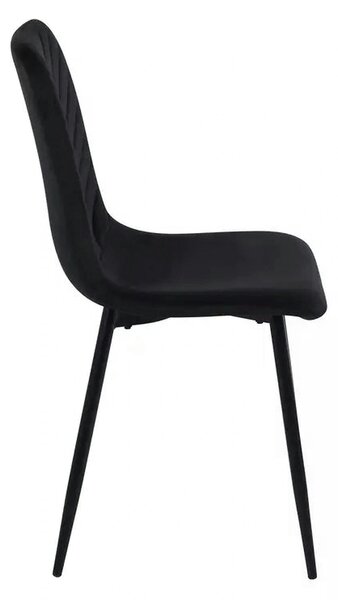 Scaun DAREN, negru - Bluvel 19, stofa catifelata/metal, 45x39x91 cm