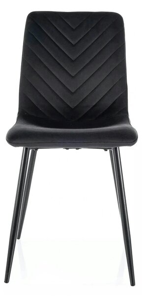 Scaun DAREN, negru - Bluvel 19, stofa catifelata/metal, 45x39x91 cm