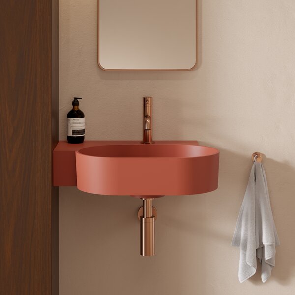 Omnires Ovo M+ lavoar 55x38 cm ovale de blat mat OVO555UWLTE