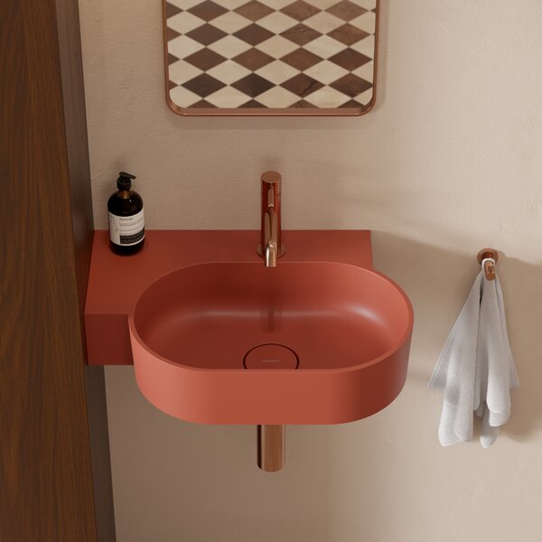 Omnires Ovo M+ lavoar 55x38 cm ovale de blat mat OVO555UWLTE