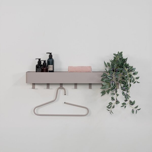 Raft pentru baie taupe de montat pe perete din oțel Multi – Spinder Design