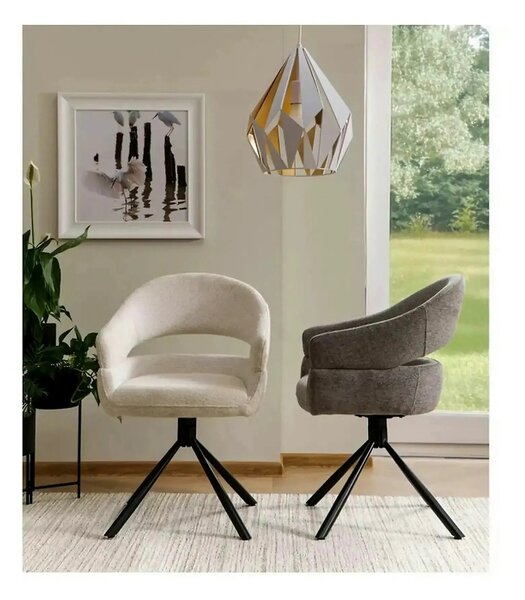 Scaun BORGO, bej - Raven 22, stofa clasica/metal, 58x60x87 cm