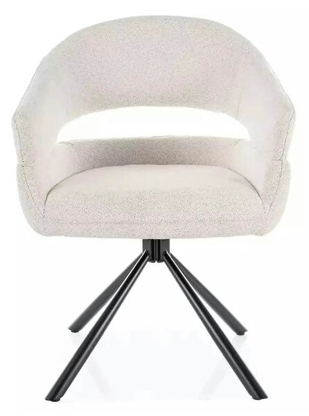 Scaun BORGO, bej - Raven 22, stofa clasica/metal, 58x60x87 cm