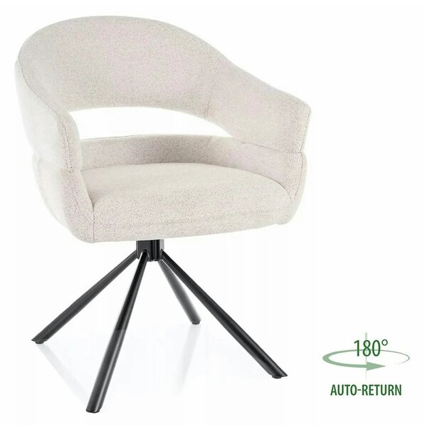 Scaun BORGO, bej - Raven 22, stofa clasica/metal, 58x60x87 cm