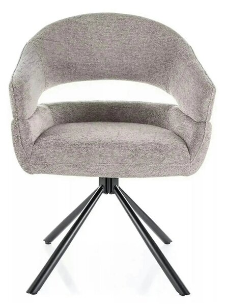 Scaun BORGO, gri deschis - Raven 07, stofa clasica/metal, 58x60x87 cm