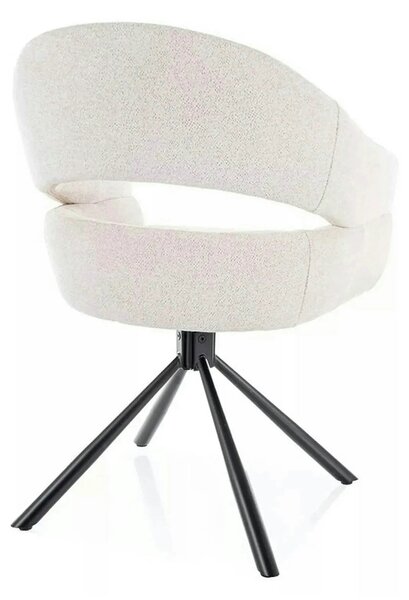 Scaun BORGO, bej - Raven 22, stofa clasica/metal, 58x60x87 cm