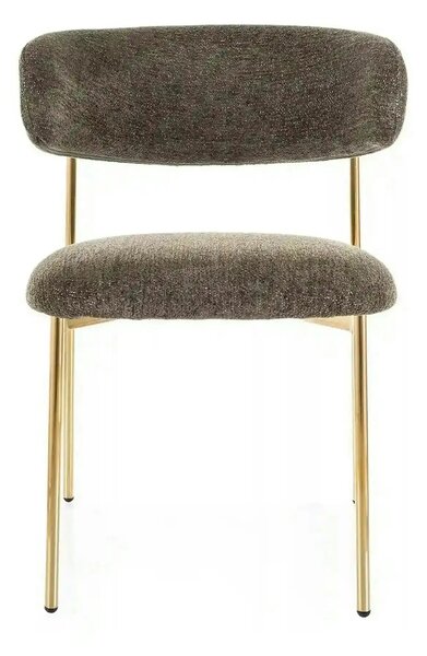 Scaun ELTON, verde olive - Raven 78/auriu, stofa clasica/metal, 56x58x