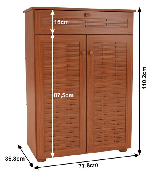 KONDELA Pantofar, MDF laminat, cireş american, FP 03