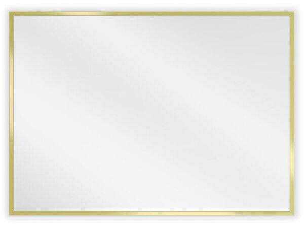 Mexen Loft, oglinda baie dreptunghiulara 70 x 50 cm, culoare rama auriu lucios, 9852-070-050-000-50