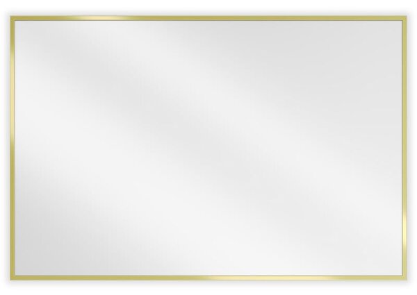 Mexen Loft, oglinda baie dreptunghiulara 90 x 60 cm, culoare rama auriu lucios, 9852-090-060-000-50