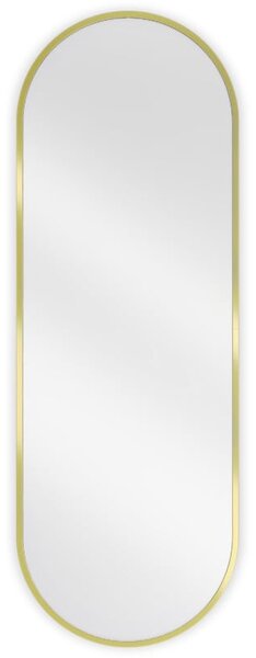 Mexen Loft, oglinda baie ovala 100 x 35 cm, culoare rama auriu lucios, 9851-100-035-000-50