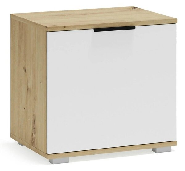 Pantofar CLIF ST-50, stejar artisan/alb, PAL laminat, 50x38x48 cm