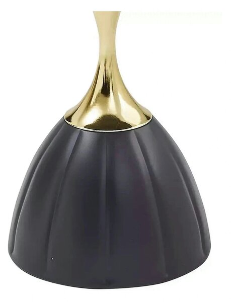 Masuta cafea PIANA, negru/auriu, metal, 38x50 cm