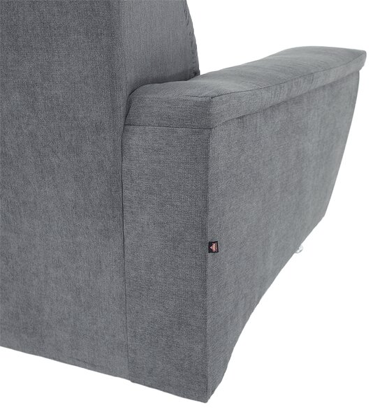 KONDELA Colţar extensibil, material textil gri, model dreapta, SANTIAGO