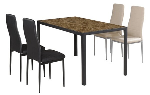 KONDELA Scaun, piele eco neagră/metal negru, COLETA NOVA