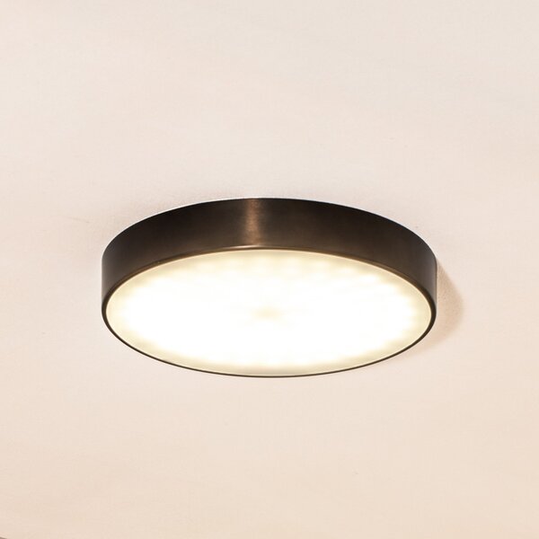 Argon Plafonieră cu LED Timur, antracit, oțel, Ø 34 cm, Negru, Camera de zi / sufragerie, Metal, Modern