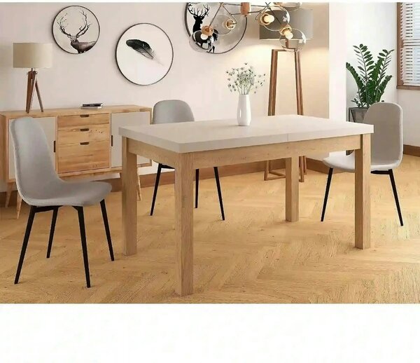 Masa extensibila PRESTO, casmir/stejar, PAL laminat, 140/218x80x78 cm