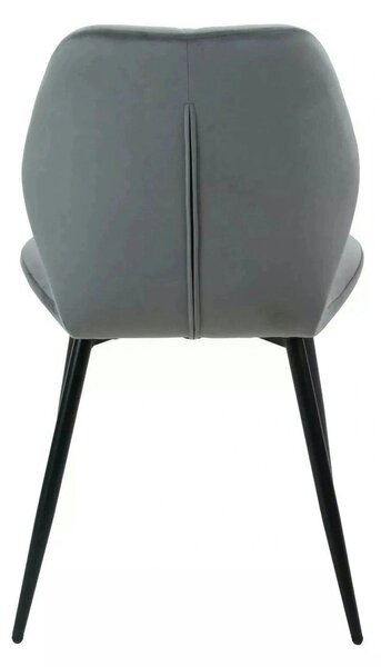 Scaun RICK, gri - Bluvel 14, stofa catifelata/metal, 48x56x86 cm