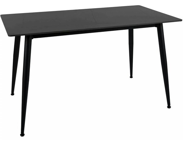 Masa RION, negru cu efect de marmura, ceramica/metal, 130x70x76 cm