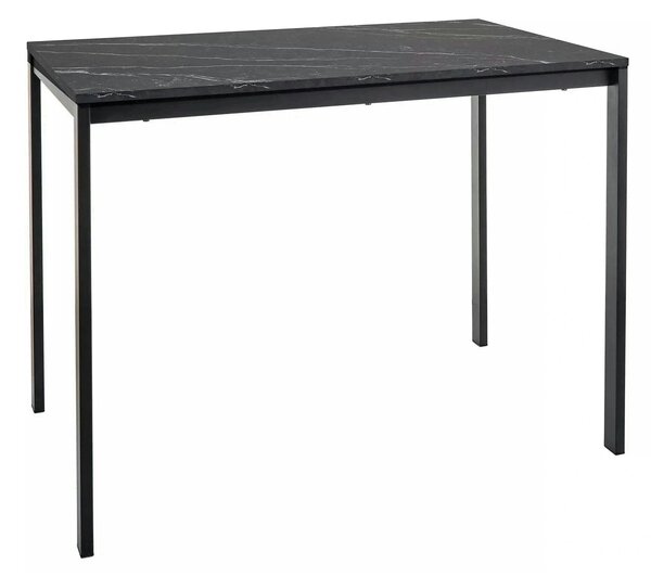 Masa MARIO, negru cu efect de marmura, 100x60x75 cm
