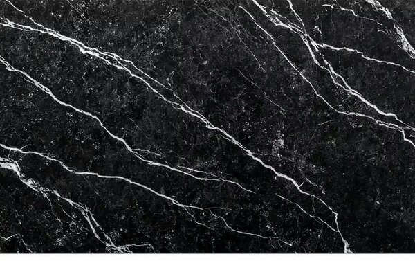 Masa MARIO, negru cu efect de marmura, 100x60x75 cm