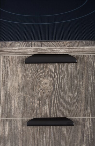 Maner pentru mobilier Ritta, negru mat, L:130 mm