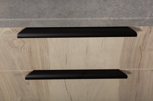 Maner pentru mobilier Ritta, negru mat, L: 260 mm