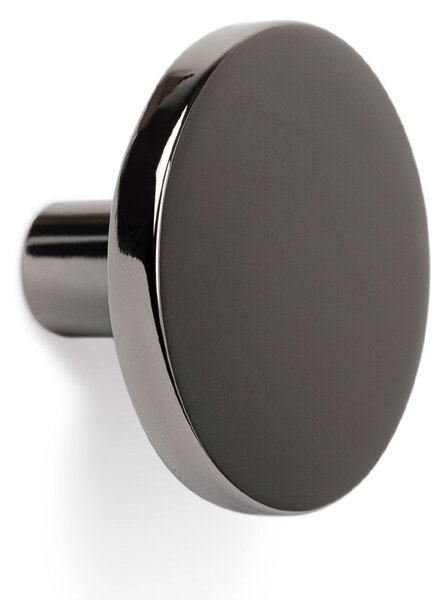 Buton pentru mobila Como, nichel negru lustruit, D:26 mm