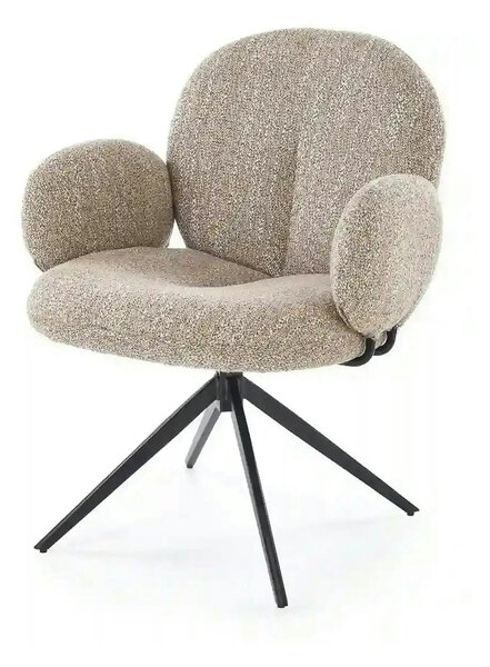 Scaun K568, bej inchis/negru, stofa clasica/otel, 65x64x82 cm