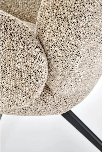 Scaun K568, bej inchis/negru, stofa clasica/otel, 65x64x82 cm