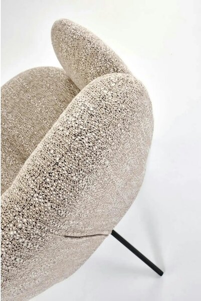 Scaun K568, bej inchis/negru, stofa clasica/otel, 65x64x82 cm