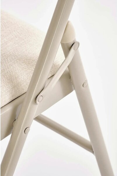 Scaun K566, bej, stofa clasica/otel, 46x53x86 cm
