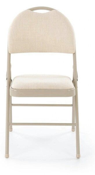 Scaun K566, bej, stofa clasica/otel, 46x53x86 cm