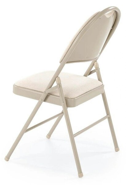 Scaun K566, bej, stofa clasica/otel, 46x53x86 cm