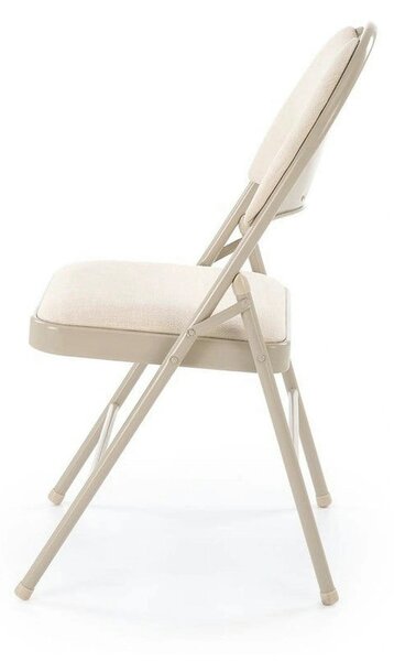 Scaun K566, bej, stofa clasica/otel, 46x53x86 cm