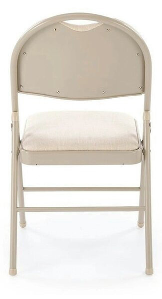 Scaun K566, bej, stofa clasica/otel, 46x53x86 cm