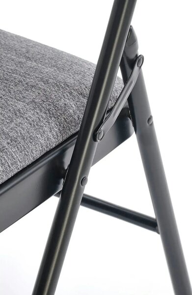 Scaun K566, gri/negru, stofa clasica/otel, 46x53x86 cm
