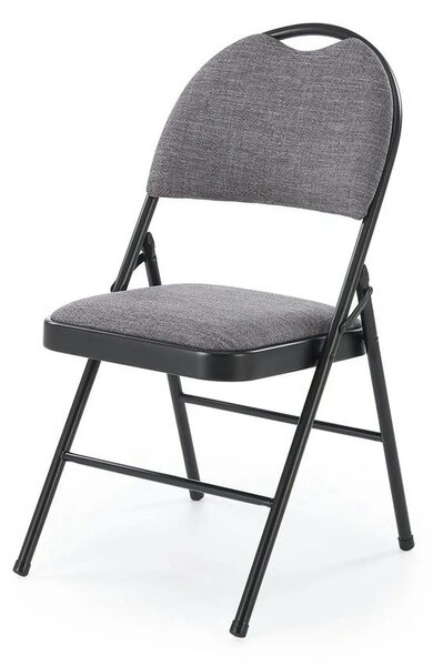 Scaun K566, gri/negru, stofa clasica/otel, 46x53x86 cm
