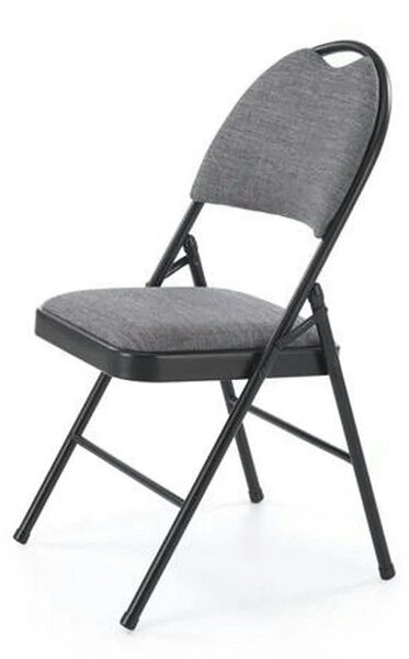 Scaun K566, gri/negru, stofa clasica/otel, 46x53x86 cm