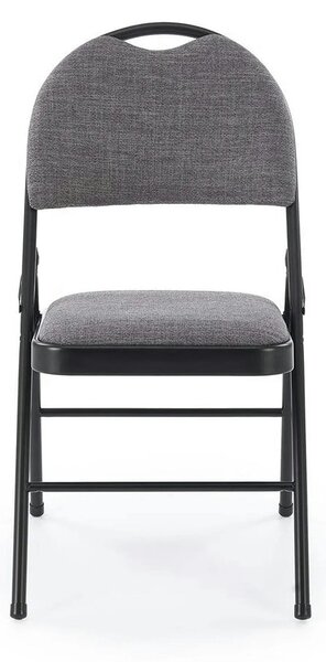 Scaun K566, gri/negru, stofa clasica/otel, 46x53x86 cm