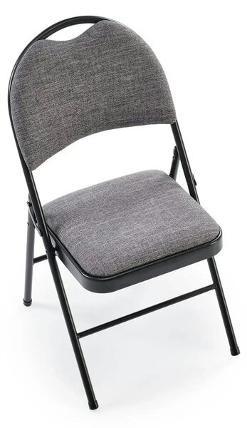 Scaun K566, gri/negru, stofa clasica/otel, 46x53x86 cm