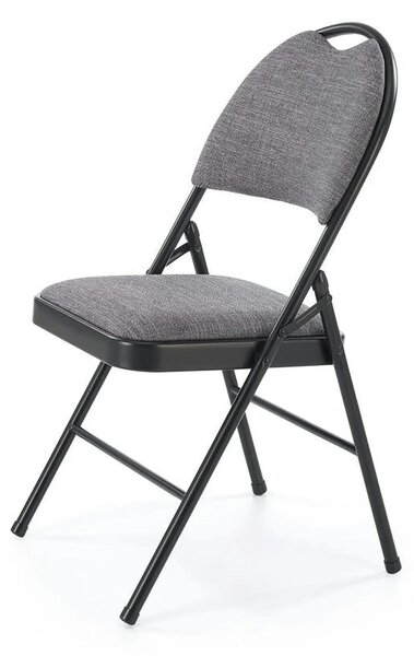 Scaun K566, gri/negru, stofa clasica/otel, 46x53x86 cm