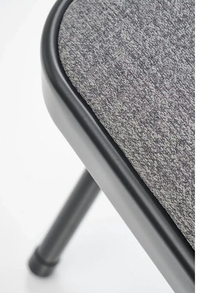 Scaun K566, gri/negru, stofa clasica/otel, 46x53x86 cm