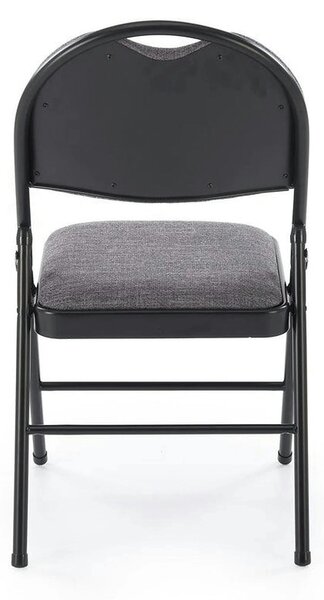 Scaun K566, gri/negru, stofa clasica/otel, 46x53x86 cm